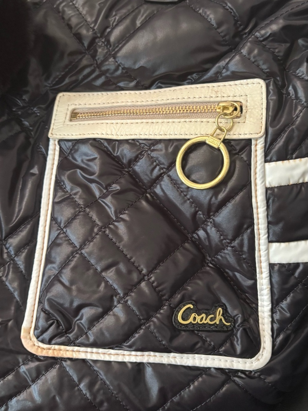 Coach Poppy "Ski Bunny" Quilted Nylon Glam Tote (limited edition) 2010 - Picture 3 of 10